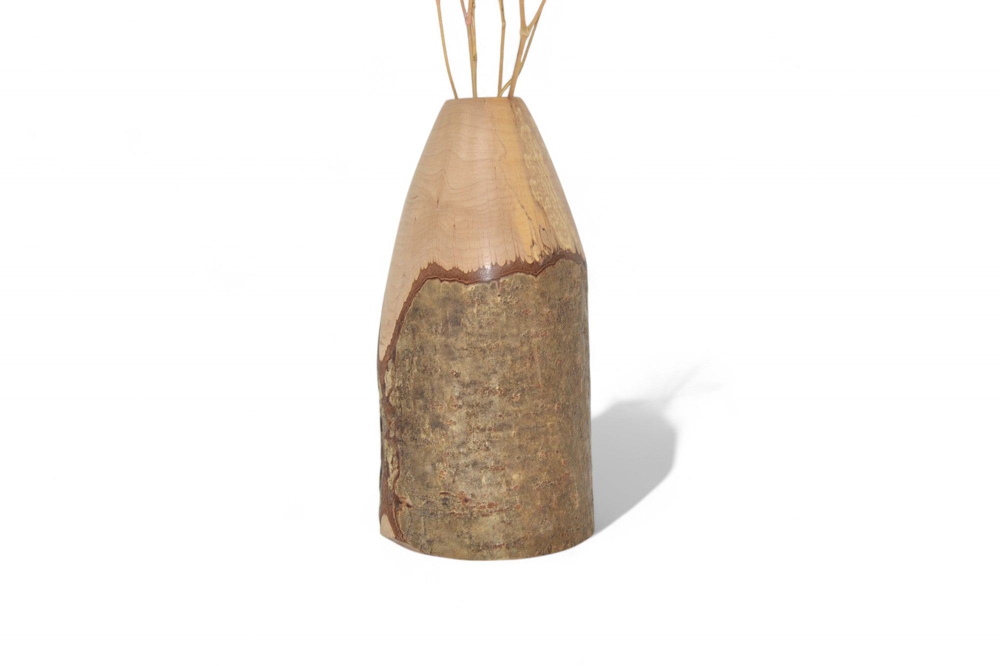 Holzvase aus Haselnuss Holz