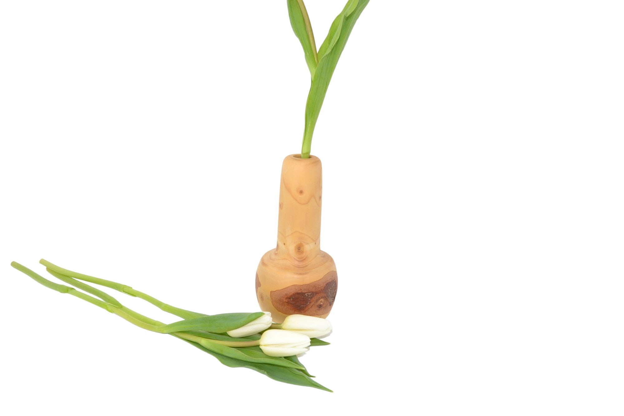 Holzvase aus Tannenholz