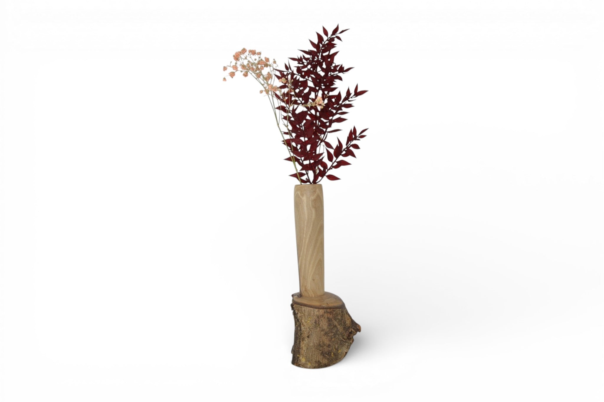 Holzvase Vase 21 cm aus Walnuss Handarbeit