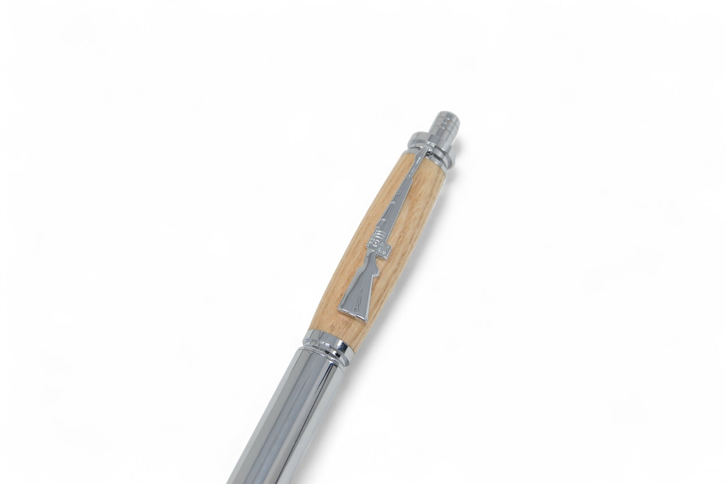 Klick Kugelschreiber Esche mit Gewehr Applikation