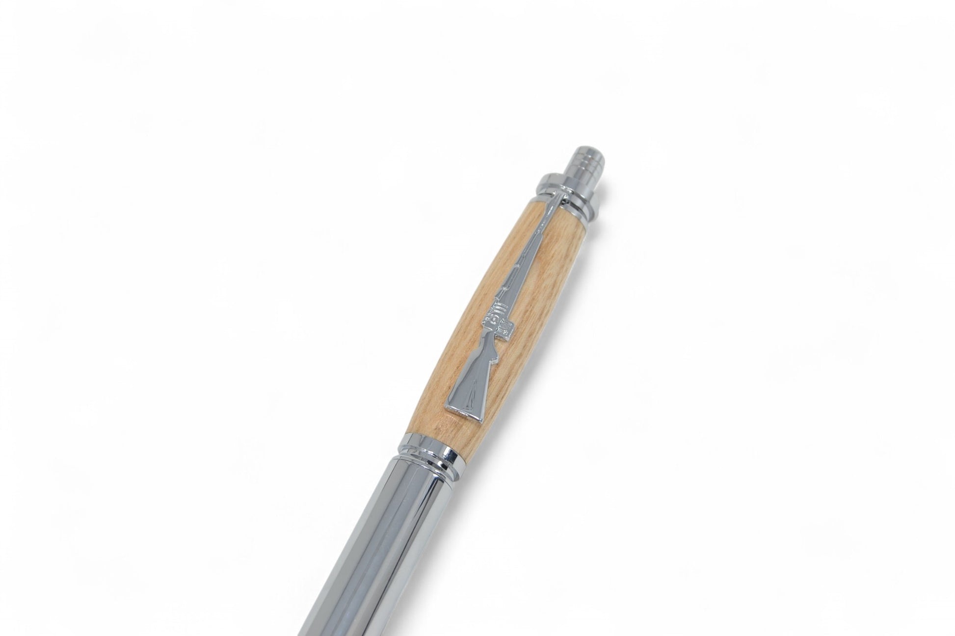 Klick Kugelschreiber Esche mit Gewehr Applikation