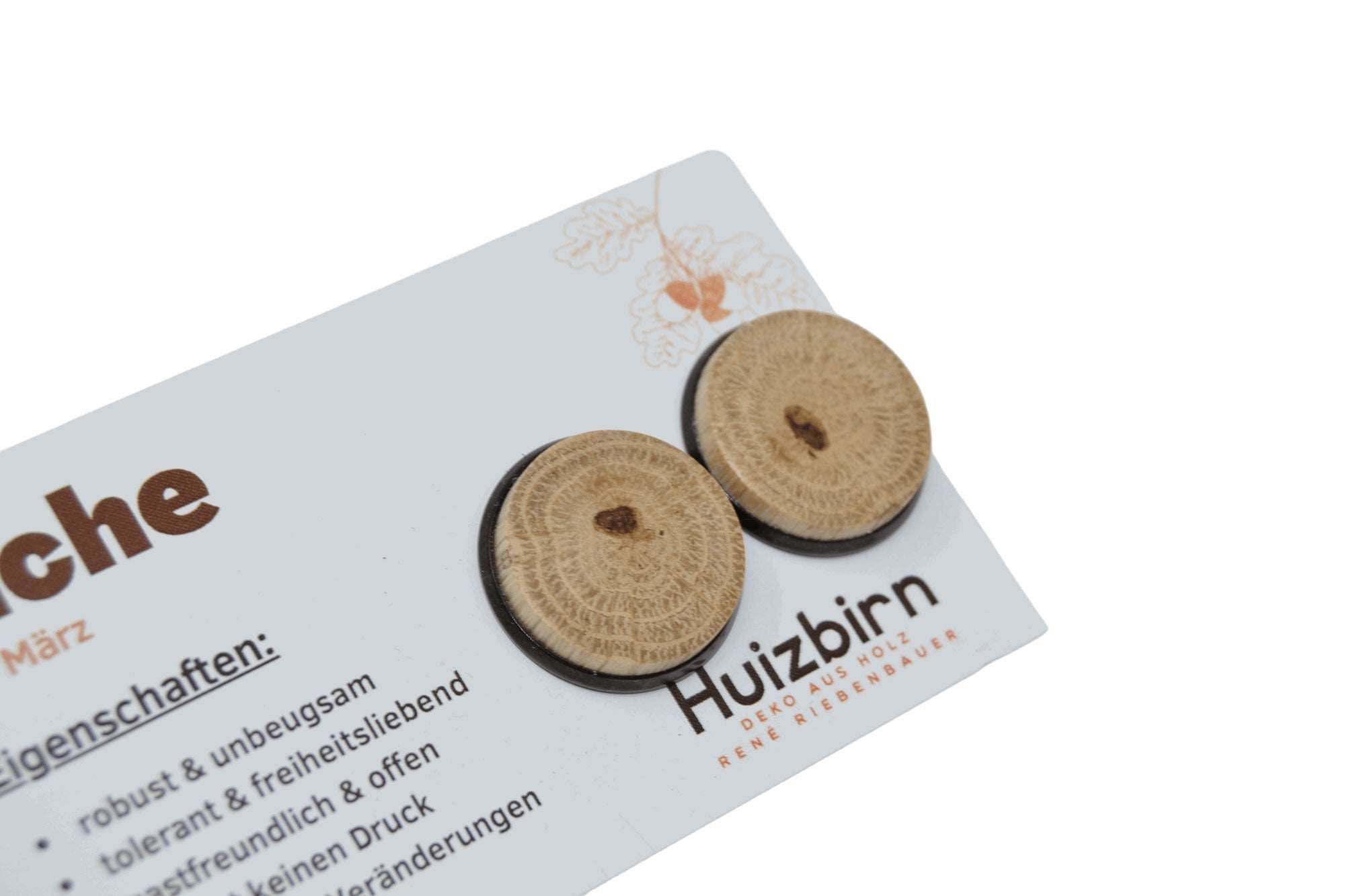 Holz Ohrstecker Lebensbaum Edition Eiche 2cm Trachtenschmuck