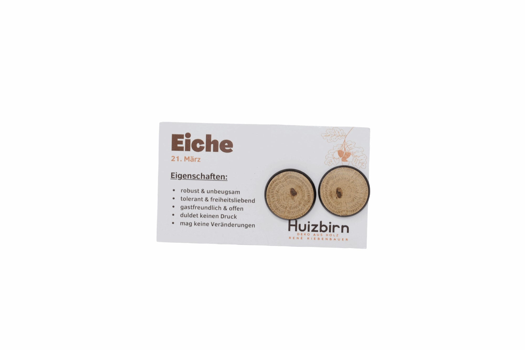 Holz Ohrstecker Lebensbaum Edition Eiche 2cm Trachtenschmuck