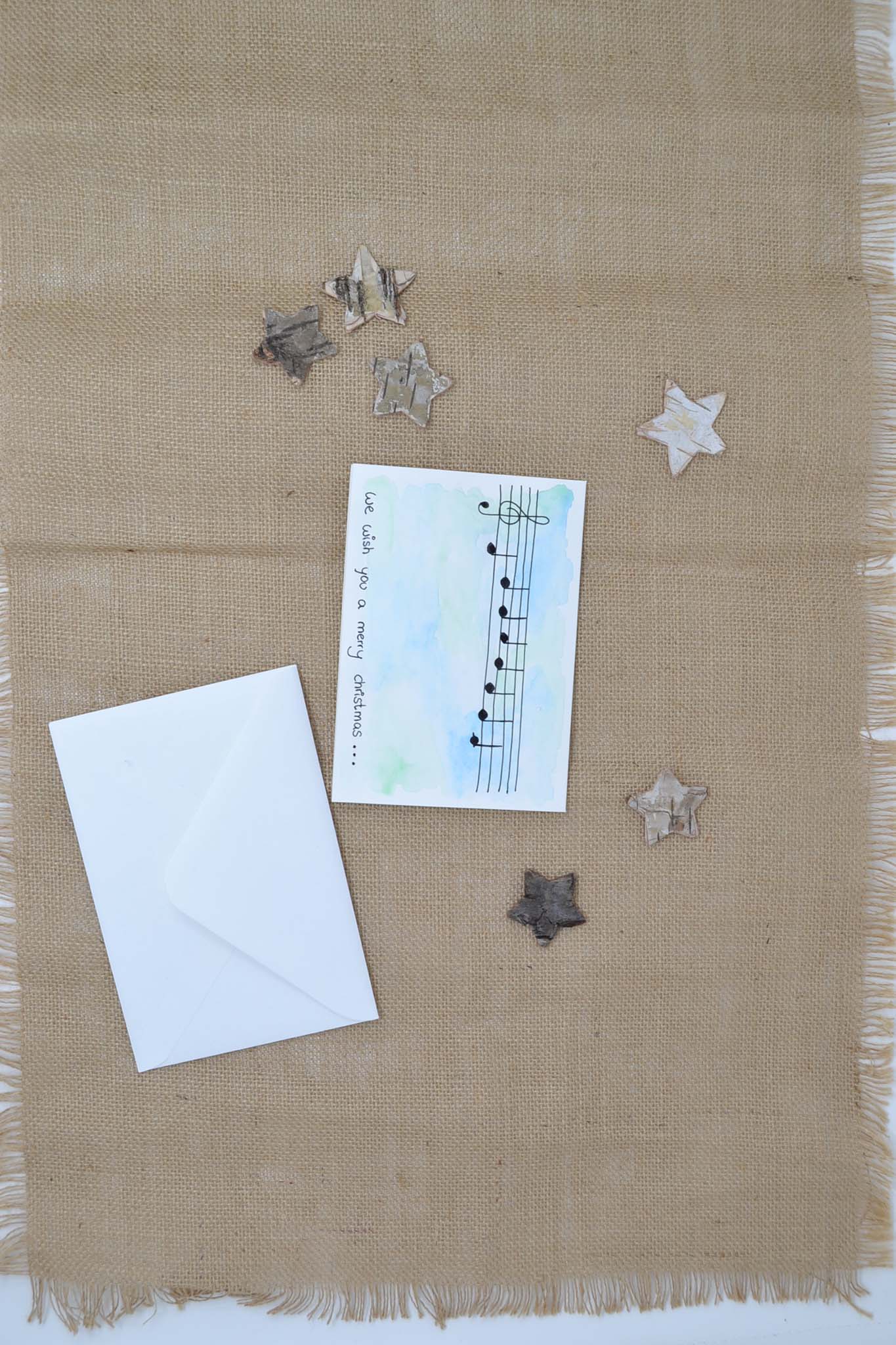 Weihnachtskarte "We wish you a merry christmas"