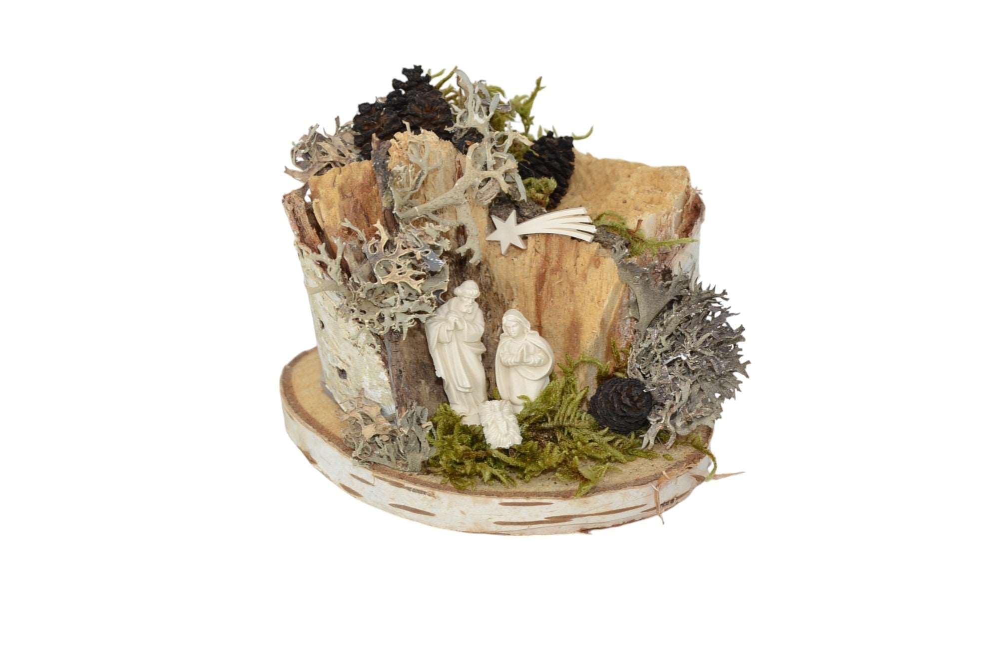 Weihnachtskrippe aus Birkenholz