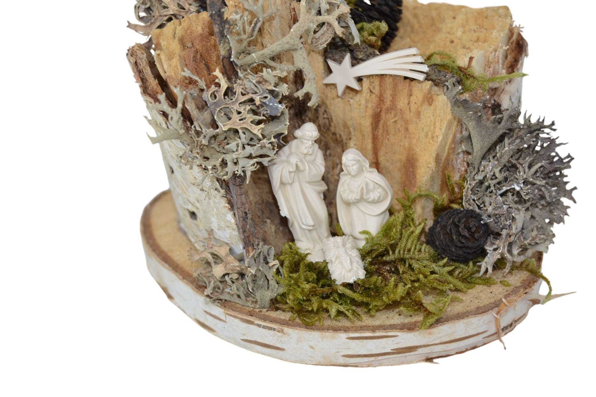Weihnachtskrippe aus Birkenholz